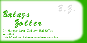 balazs zoller business card